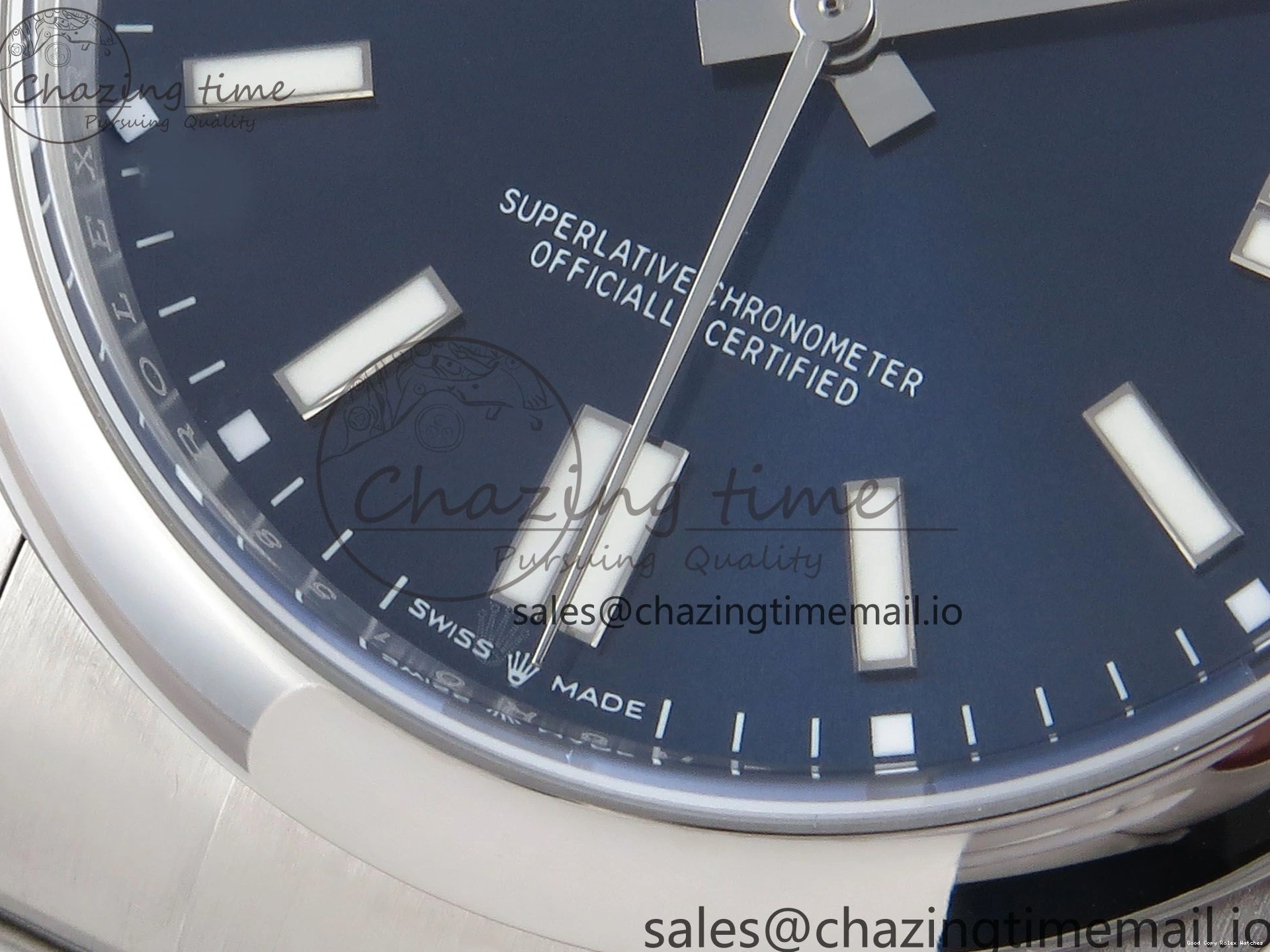 Best AAA Replica Sites 41mm 766 Edition Dial Best A 904L Oyster EWEF Perpetual 124300 Steel Unisex Blue 1230